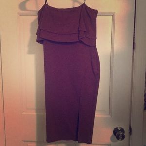 Merlot Strapless Dress